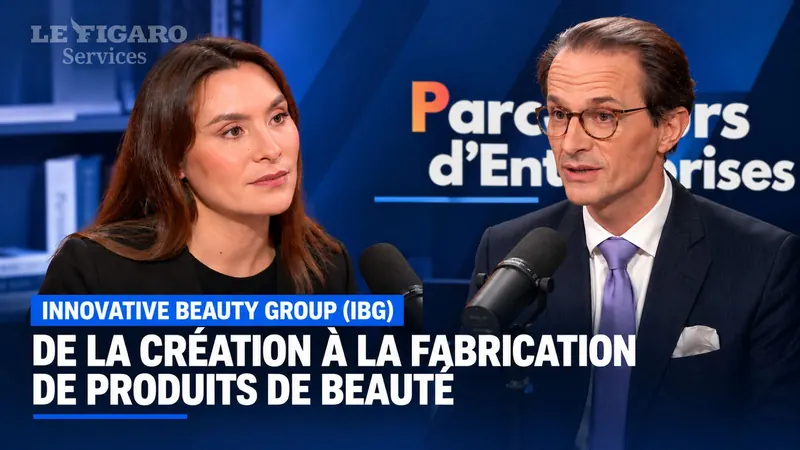 Interview Parcours d'Entreprises : Alix Nguyen face au dirigeant d'Innovative Beauty Group (IBG), sur le plateau